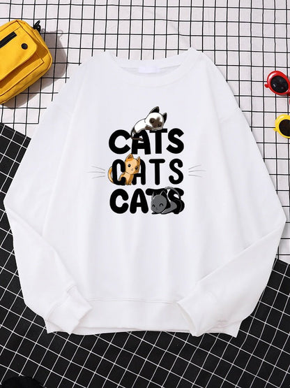 'Cats, Cats, Cats!'  Women's Cat Sweatshirt