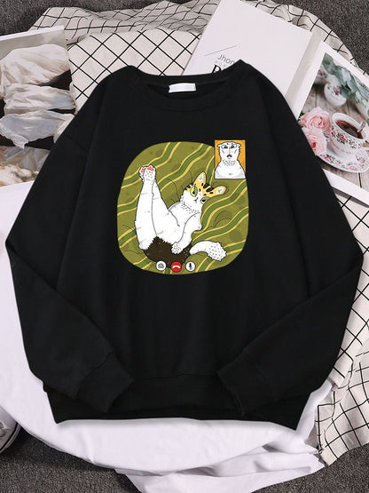 'Cats having facetime' Funny Cat Sweatshirt