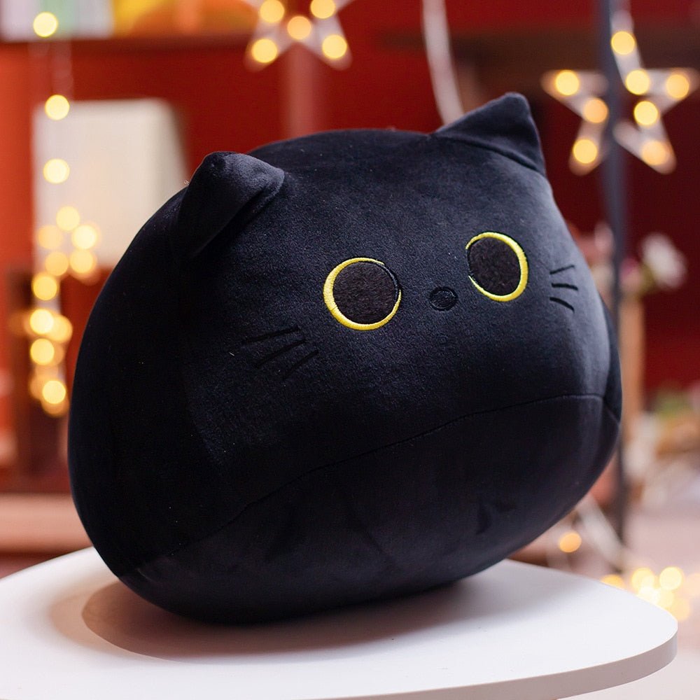 a black cat plushie for cuddle and hug