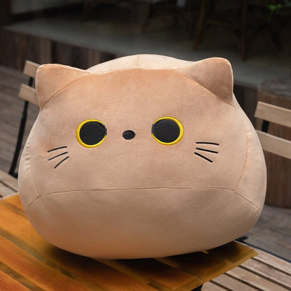 a cute brown big cat plush for cuddle