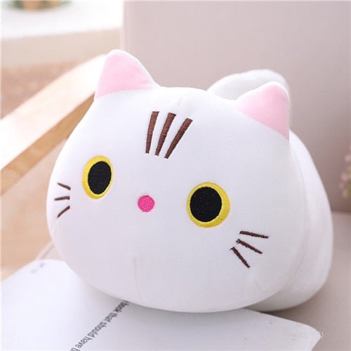 a white cat stuffed animal for cuddle
