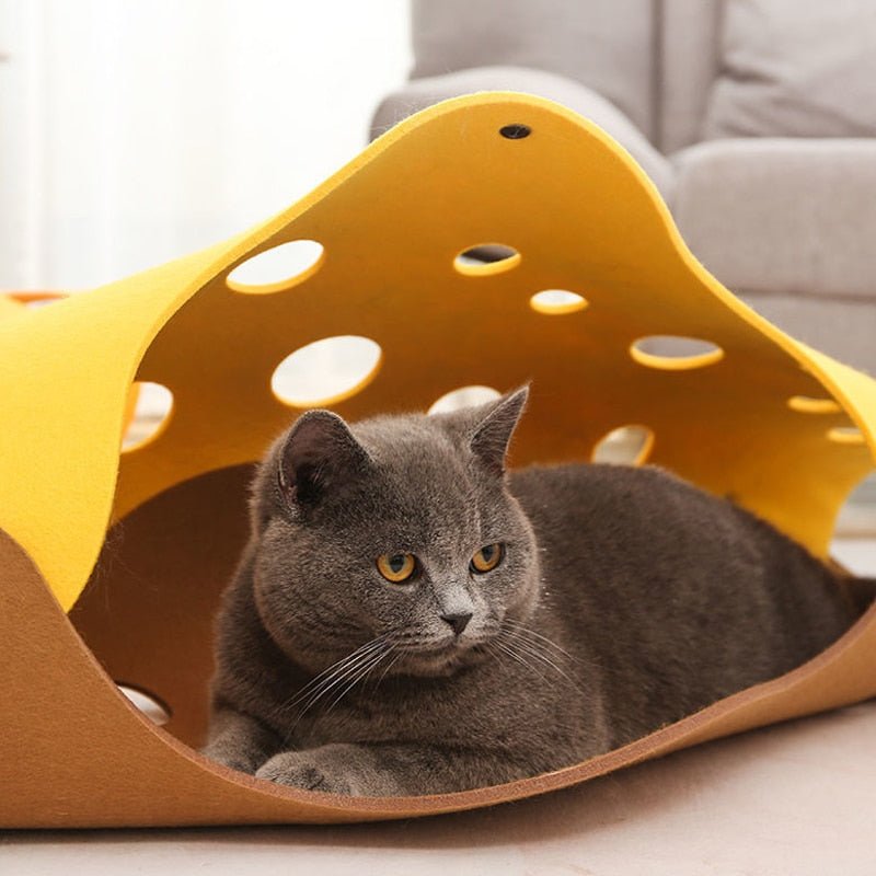 comfortable cat toy tunnel that is very interactive