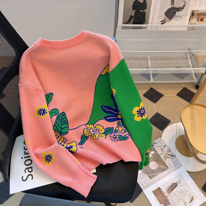 Colorful Illustration Cat Sweatshirt