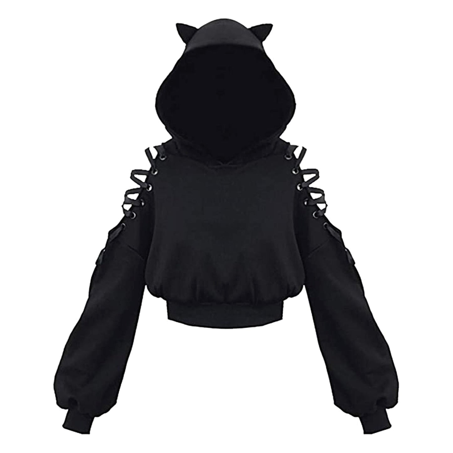 Cool harajuku style female cat hoodie with ear for cat lady