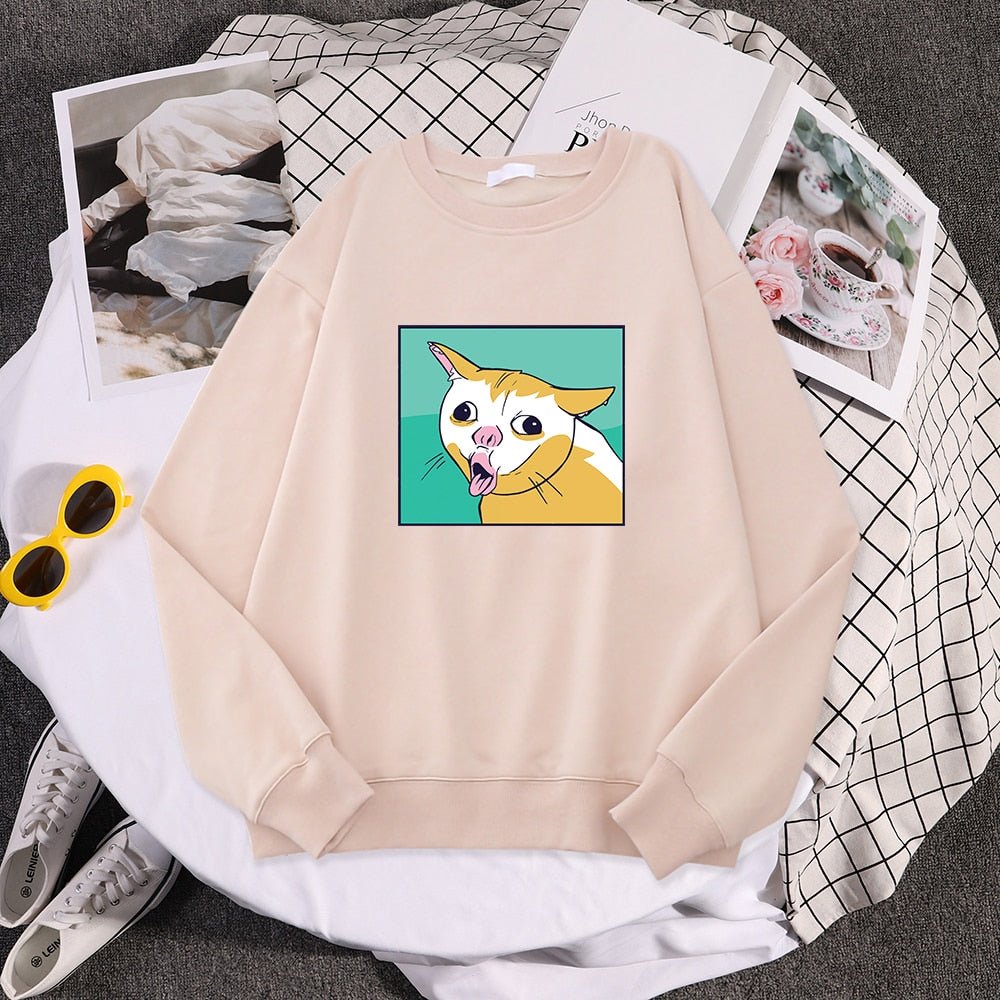 Coughing Cat Meme Sweatshirt Funny TikTok Cat Meme Sweater Meowgicians