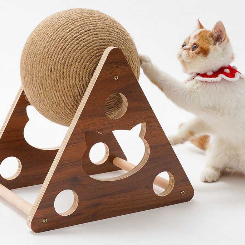 wooden cat rolling scratcher cat toy unique cat scratching post adorable cat scratching pad roller scratcher