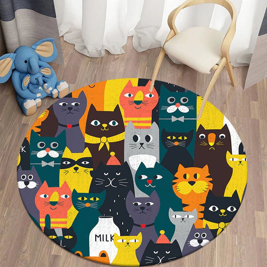 'Cute many cats' adorable cat area rug