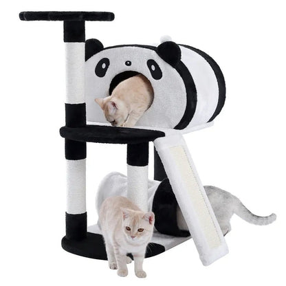 Cute Panda Design Small Size Cat Tree & Scratching Post
