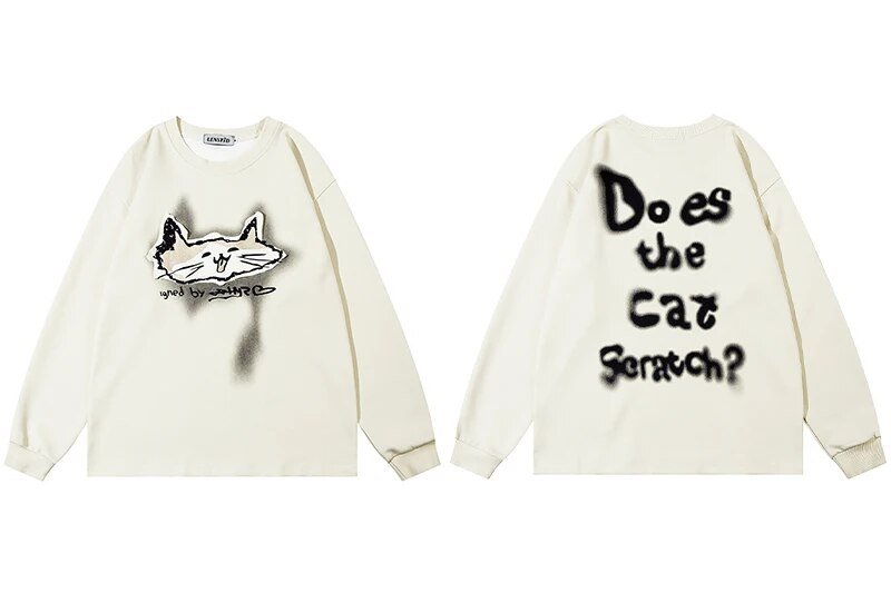 "Does The Cat Scratch?" Cat Dad Sweatshirt