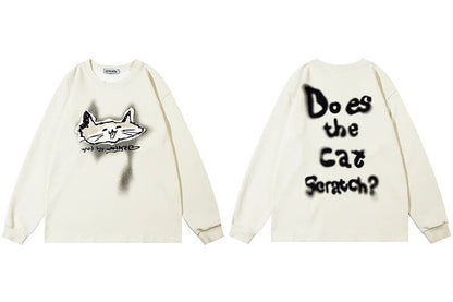 "Does The Cat Scratch?" Cat Dad Sweatshirt