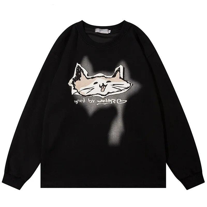Masculine designed sweatshirt perfect for cat dads