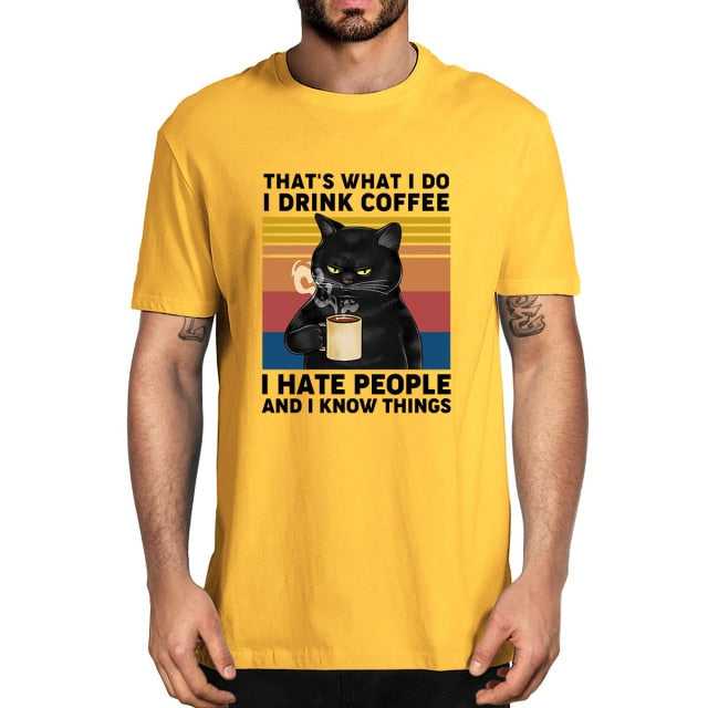 cat themed clothing in yellow color and meme like design