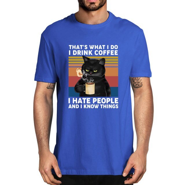 funny cat shirt and cat meme shirt in navy blue color