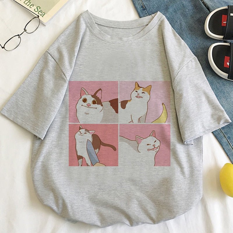 Funny Meme Cat T-Shirt in 100% Cotton Material
