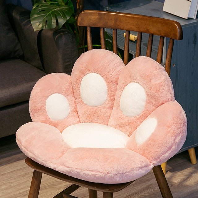 Giant cat paw shaped chair cushion plush