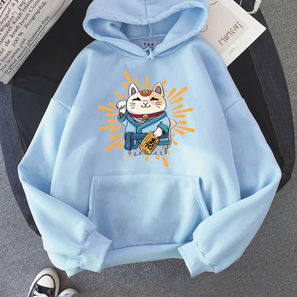 Japanese cat hoodie hotsell