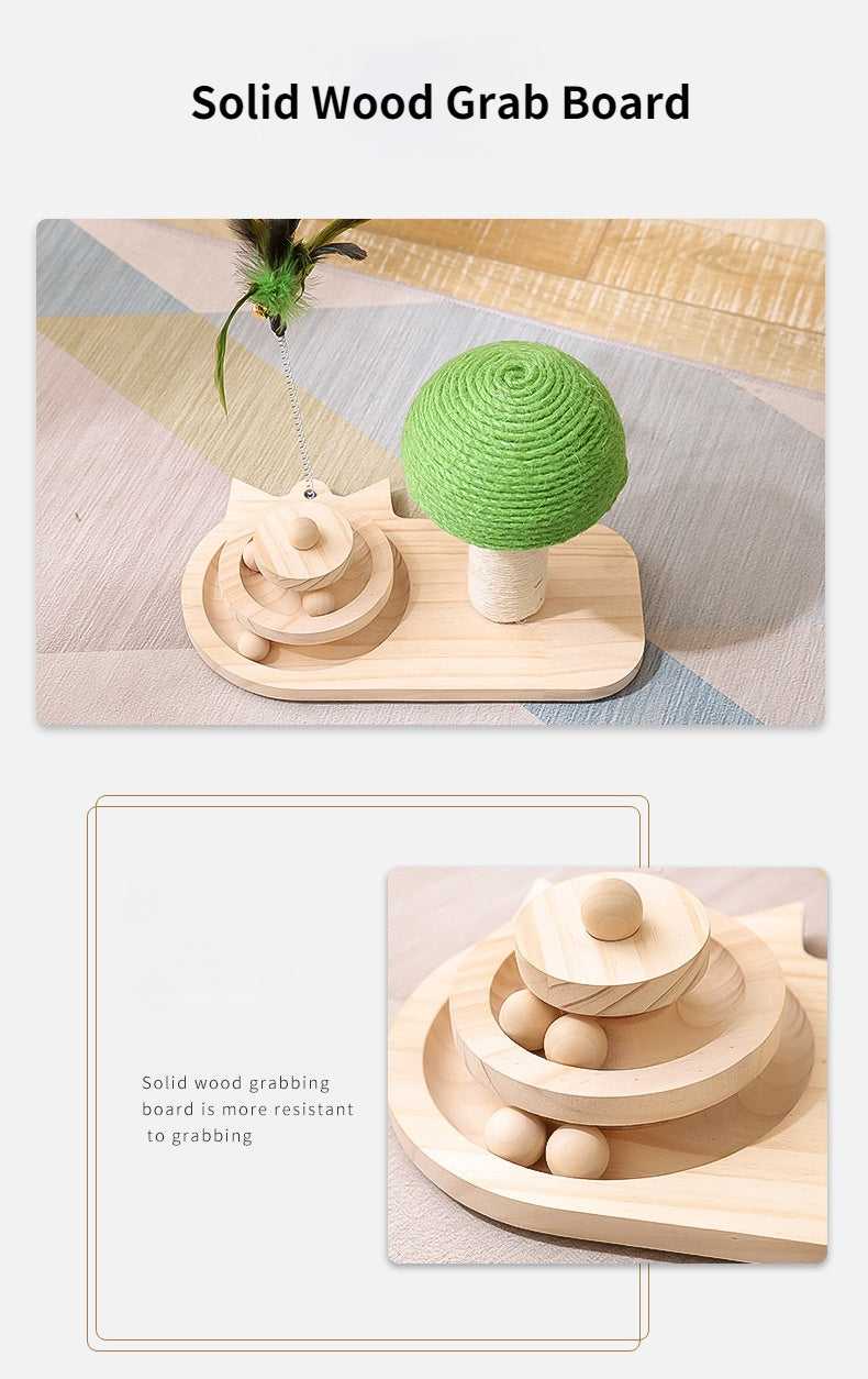 Green Mushroom Scratcher With Turntable