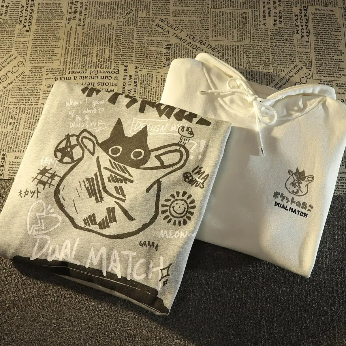 Harajuku Black Cat Hoodie In A Bag