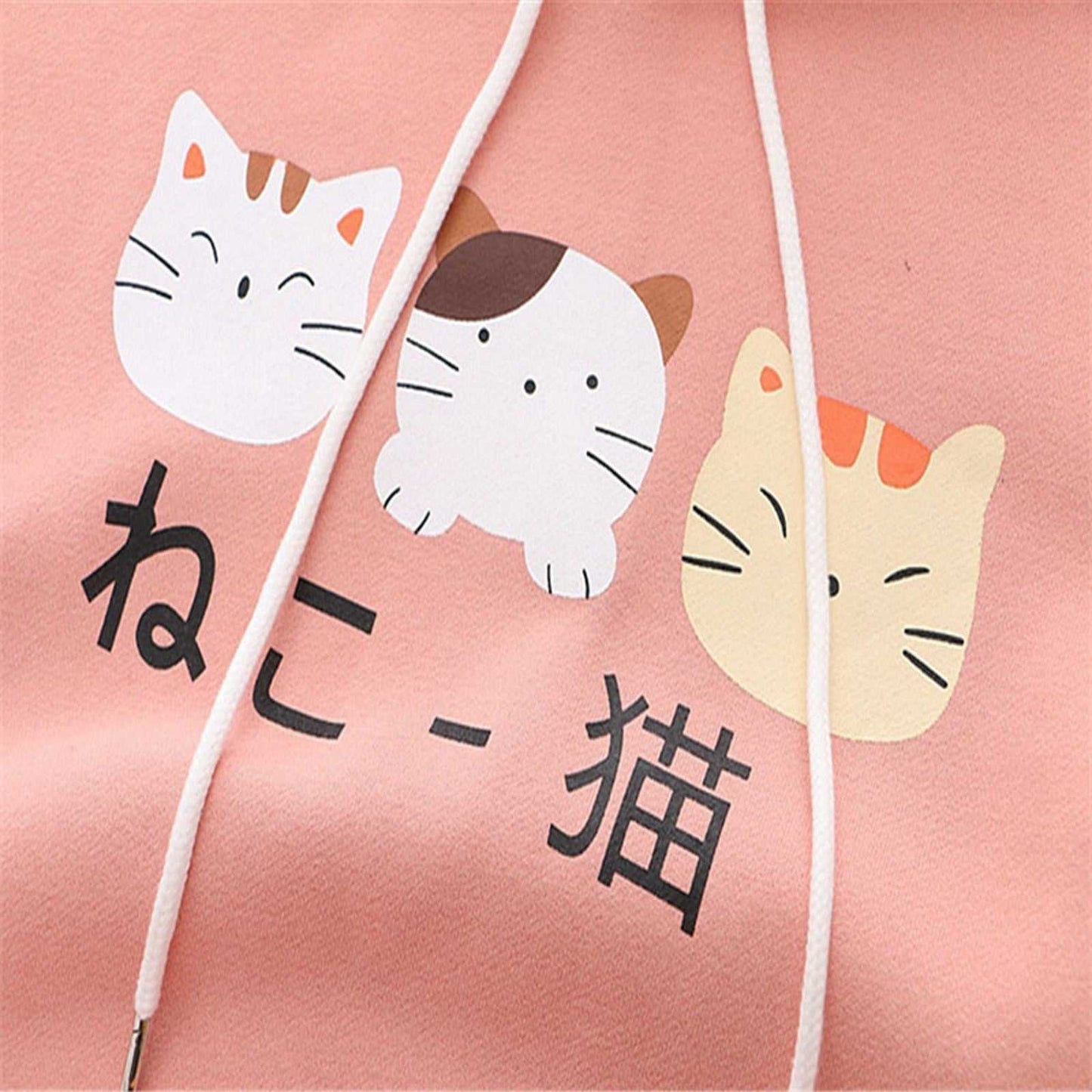 Harajuku Style Hoodie With Cat Ears