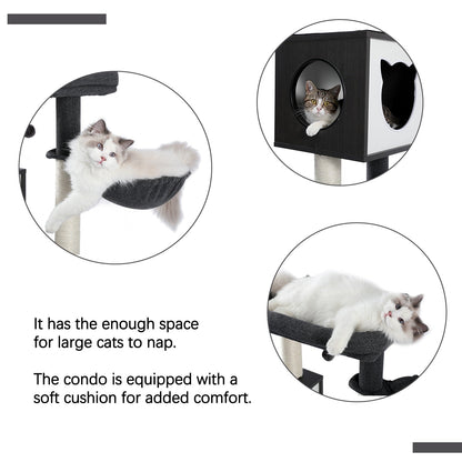 'Hide and Seek' Modern Cat Tree with Interactive Toys