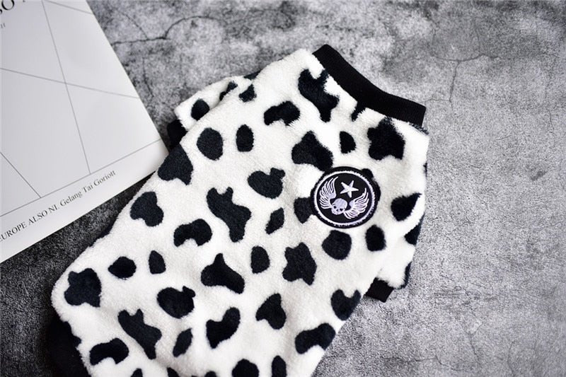 sweaters for cats with cute cow pattern