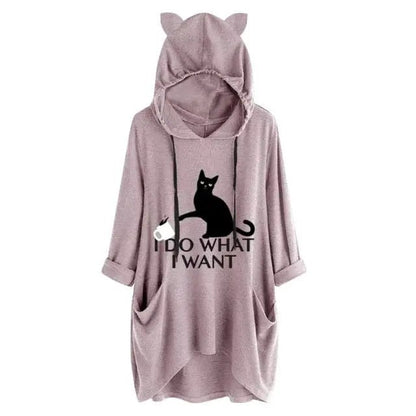 'I Do what I want' oversized hoodie