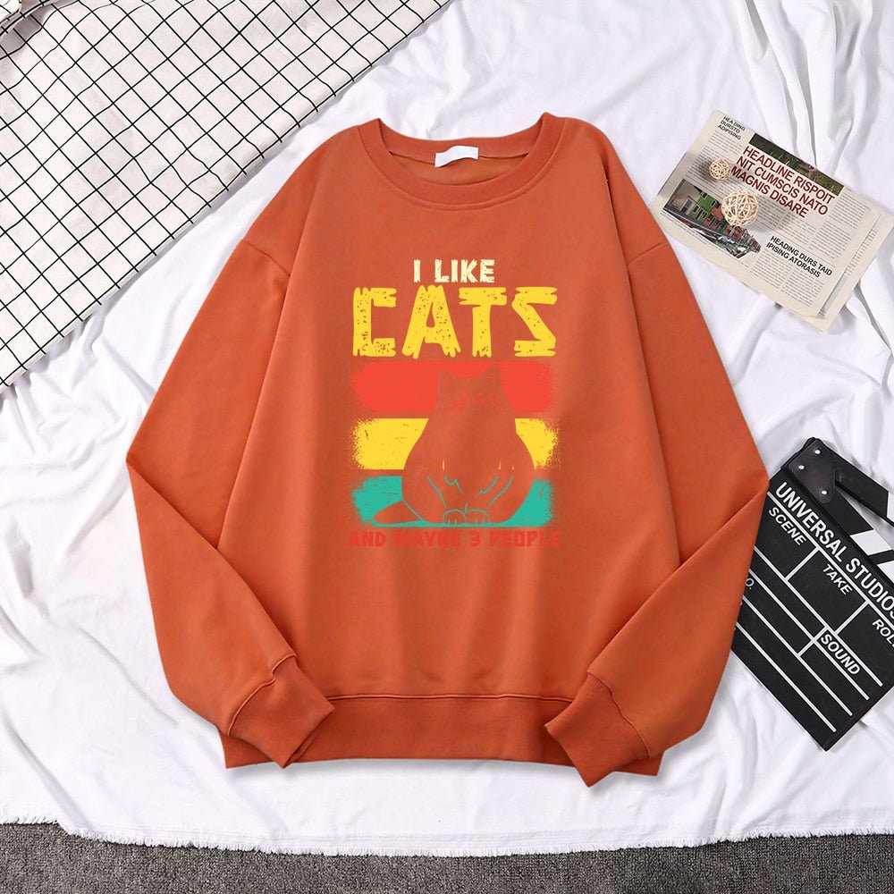 'I like cats' pullover cat sweatshirt