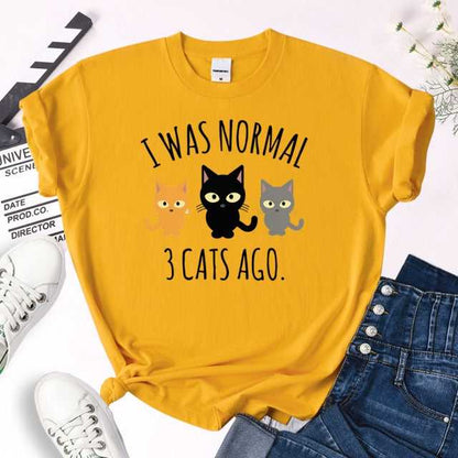 cat clothes for women with 3 cats illustration