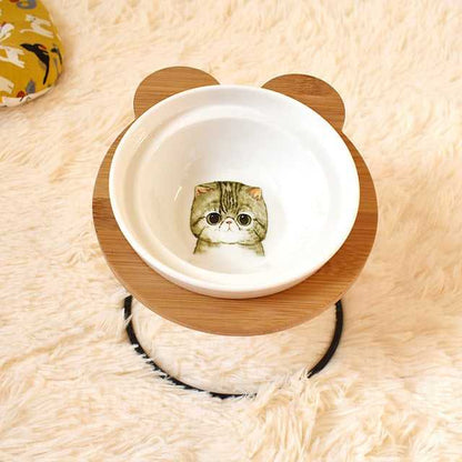 Industrial Style Cat Ceramic Bowls