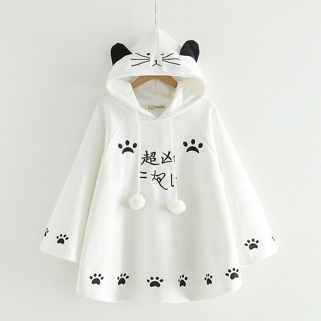 Harajuku Style Cat Ear Hoodie Be A Kawaii Cat Person from Comic