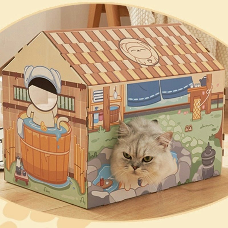 Japanese Style cardboard cat bed
