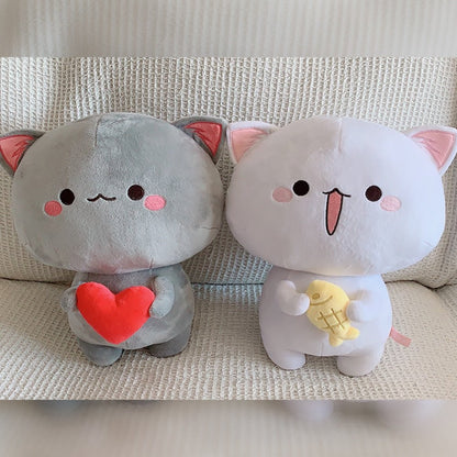 a couple of plushie cat with cute designs
