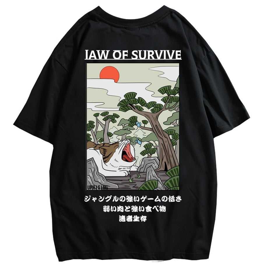 Jaw of survival cat dad shirt in black color