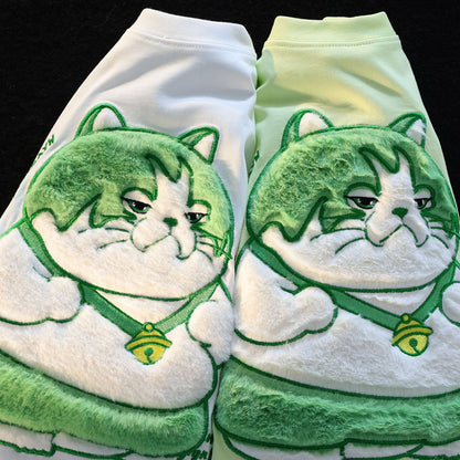 Kawaii Unisex Fat Cat T-Shirt With Fluffy Cat Pattern