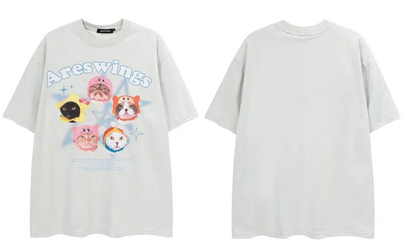 Kirby Cap Cats T Shirt