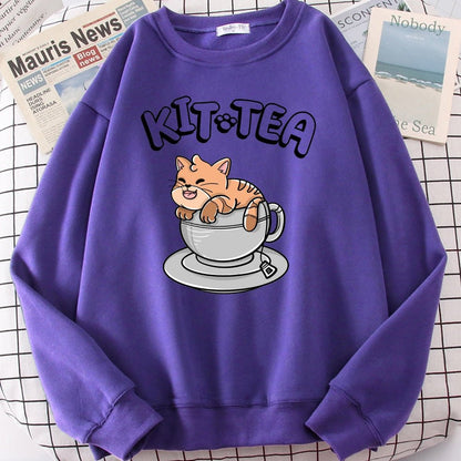 Kitten In Tea pot Cat Sweatshirt