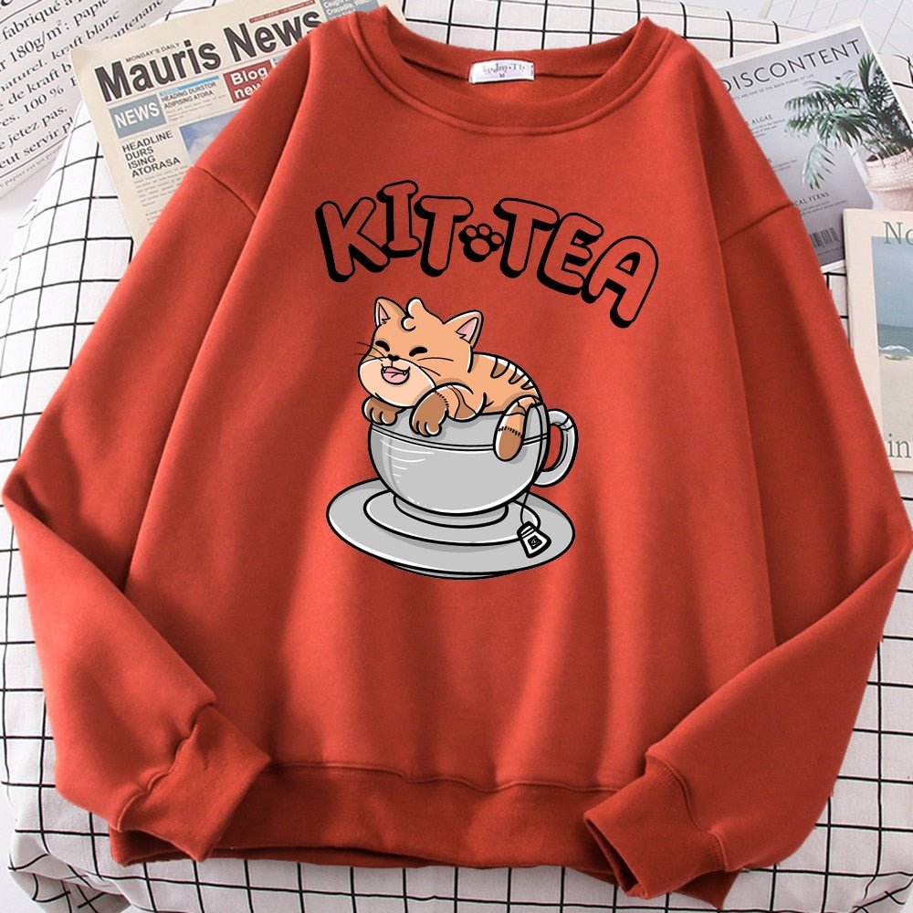 Kitten In Tea pot Cat Sweatshirt