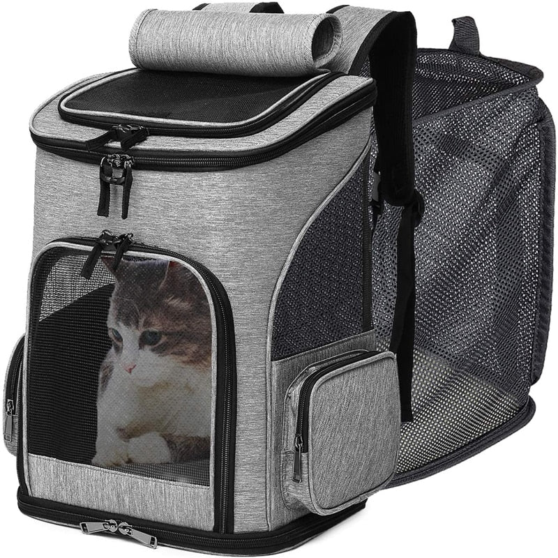 Large expandable cat carrier for travel