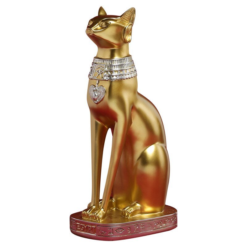 Luxury golden Egypt cat figurine ornament home décor