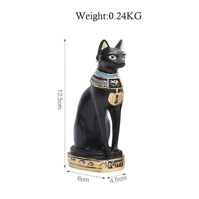 Luxury Nordic style Egyptian cat sculpture for home décor