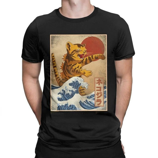 Mens Catzilla T Shirt - The Tsunami