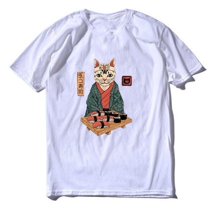 Mens Master of Sushi Cat Shirt