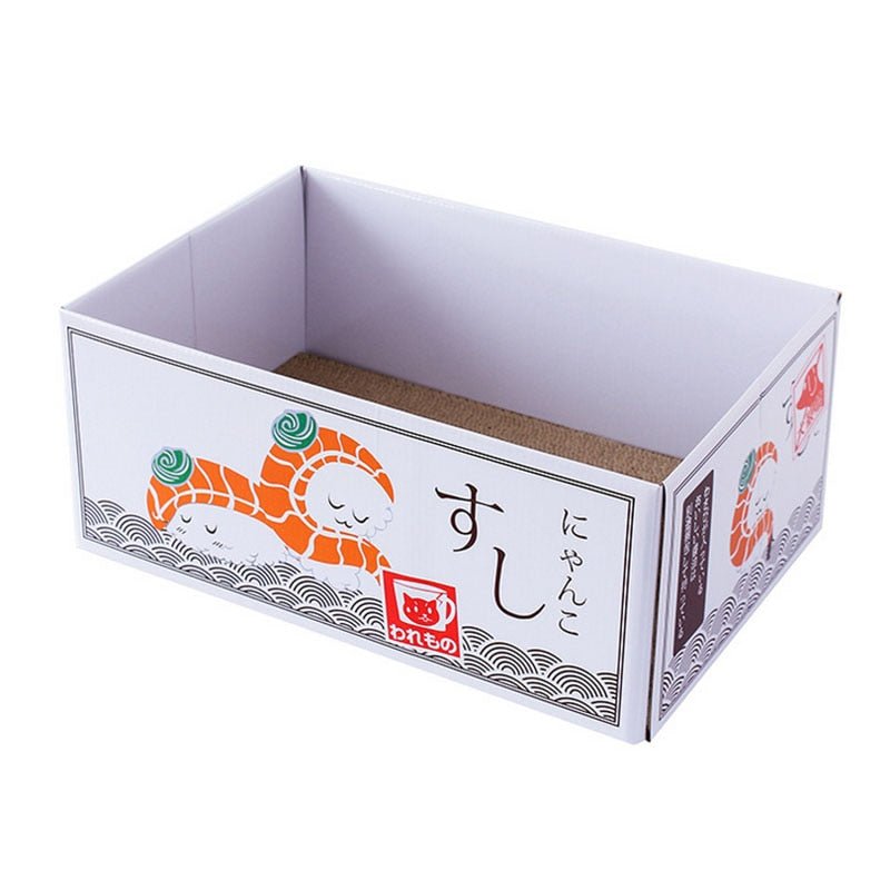 'Meow's favorite carton' Japanese style cat bed