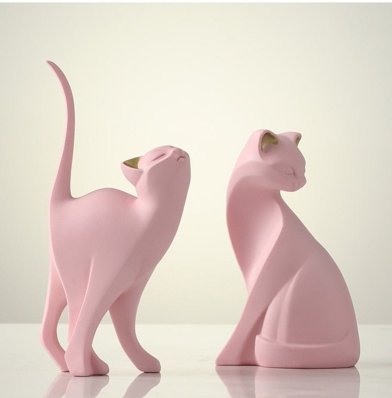 a minimalist design cat sculptures for home decor