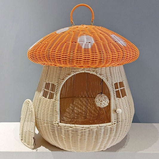Mushroom house outdoor cat basket