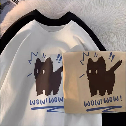 Niche Design Shocked Cat T Shirts