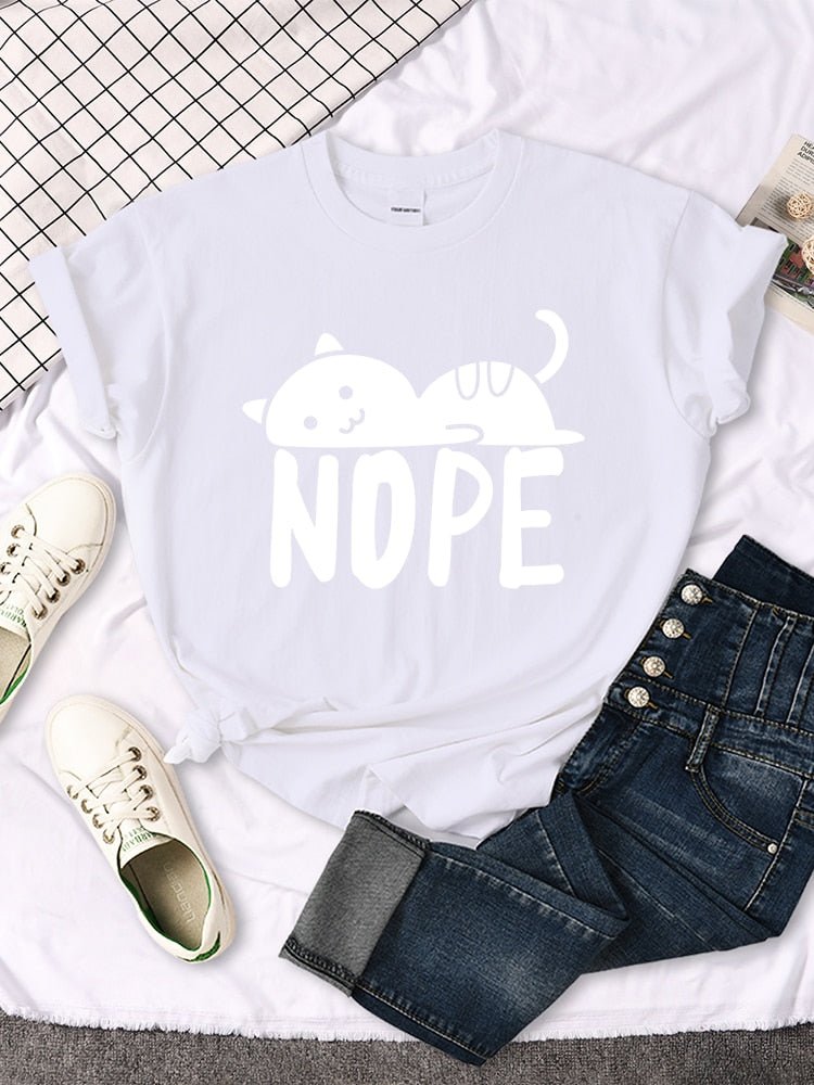 plain white cat shirts for women with simple design