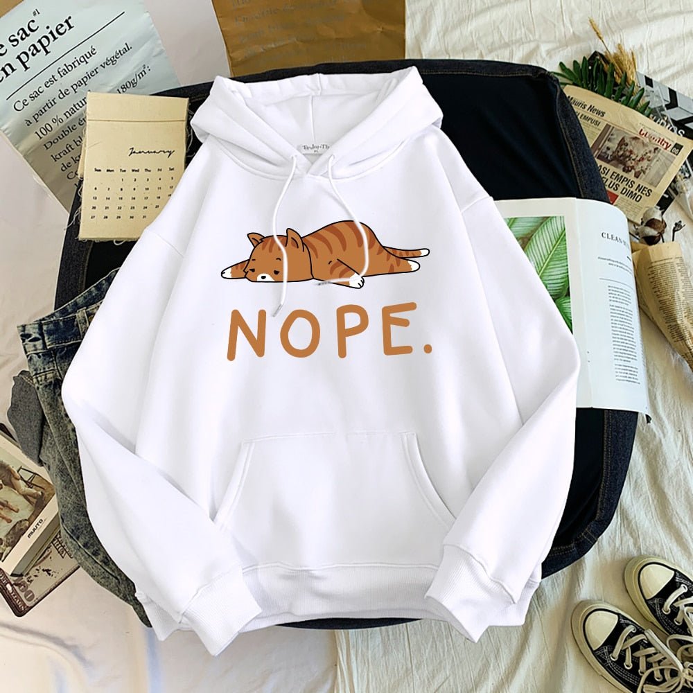 'Nope..' The lazy cat funny cat hoodie