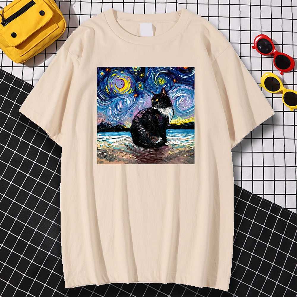 Oil Painting Male Cat T-Shirt