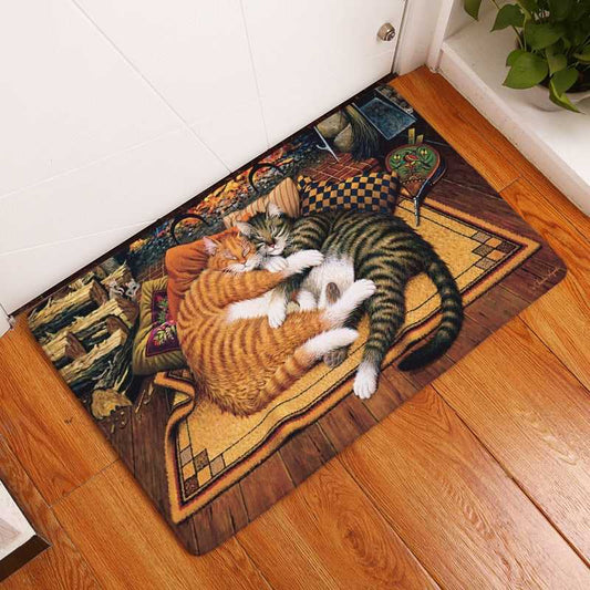 3d design cat rug cat carpet for home oil painting design cat rug for bedroom